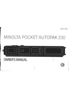 Minolta Autopak 230 manual. Camera Instructions.